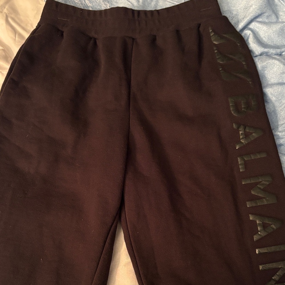 Balmain Kids Black Logo Joggers
